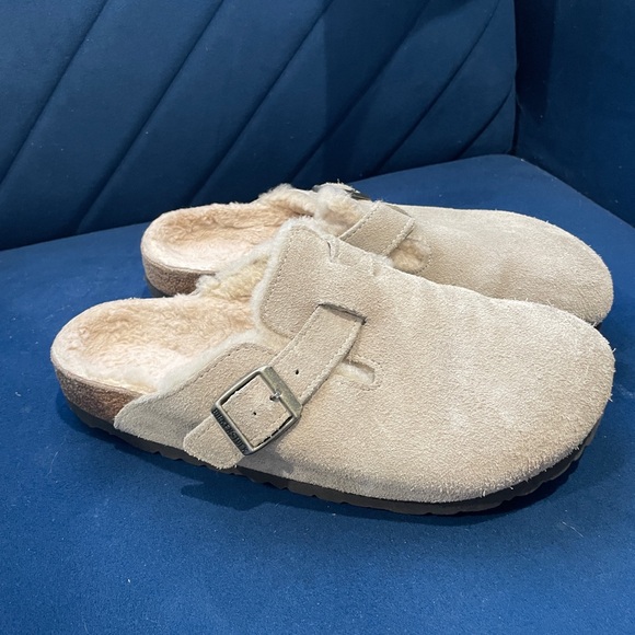 Birkenstock Boston Shearling Lined Clog - Antique White Women’s Size EU 39 - Picture 1 of 7